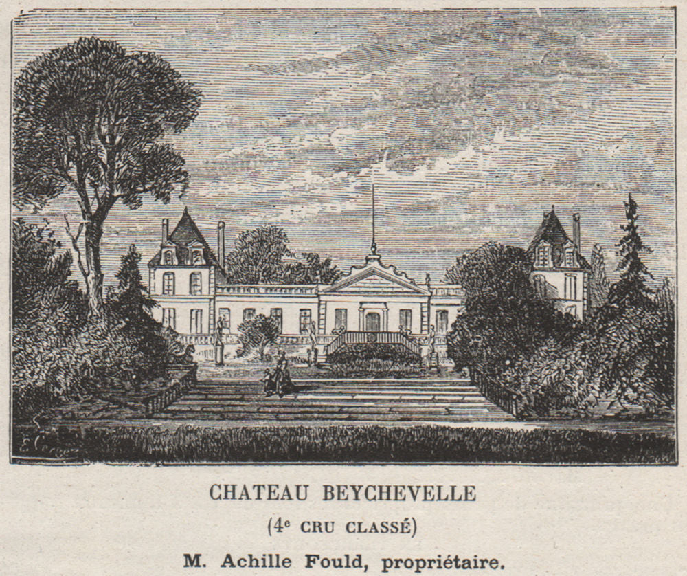 MÉDOC. SAINT-JULIEN. Chateau Beychevelle (4e Cru Classé). Fould. SMALL 1908